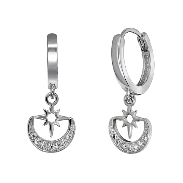 PENDIENTE AROS PLATA 1ª LEY RODIADA 12