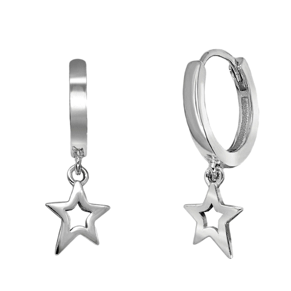 PENDIENTE AROS PLATA 1ª LEY RODIADA 12