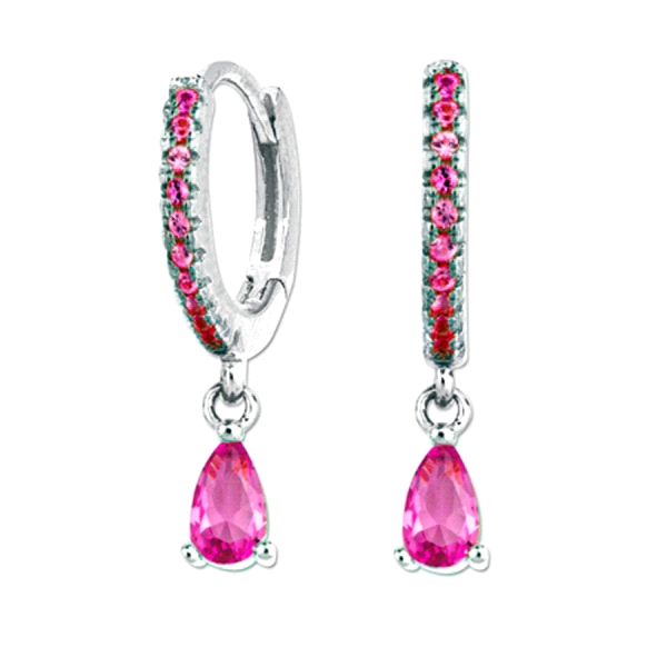 PENDIENTE AROS PLATA 1ª LEY RODIADA