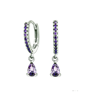 PENDIENTE AROS PLATA 1ª LEY RODIADA