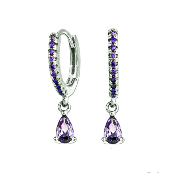 PENDIENTE AROS PLATA 1ª LEY RODIADA
