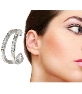 PENDIENTE EAR CUFF PLATA 1ª LEY 13 X 5 M