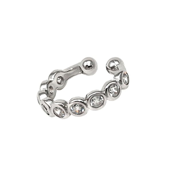 PENDIENTE EAR CUFF PLATA 1ª LEY 14 X 3