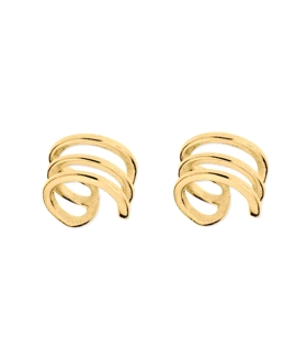 EAR CUFF PLATA 1ª LEY CHAPADO AMARILLO