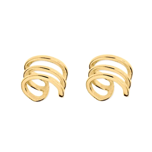 EAR CUFF PLATA 1ª LEY CHAPADO AMARILLO