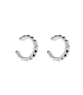 EAR CUFF PLATA 1ª LEY RODIADA 10 MM