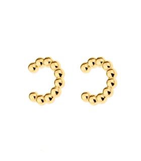 EAR CUFF PLATA 1ª LEY CHAPADO AMARILLO