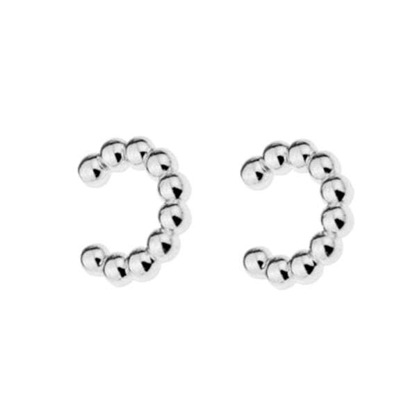 EAR CUFF PLATA 1ª LEY RODIADA 11 MM
