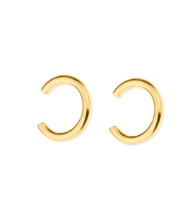 EAR CUFF PLATA 1ª LEY CHAPADO AMARILLO