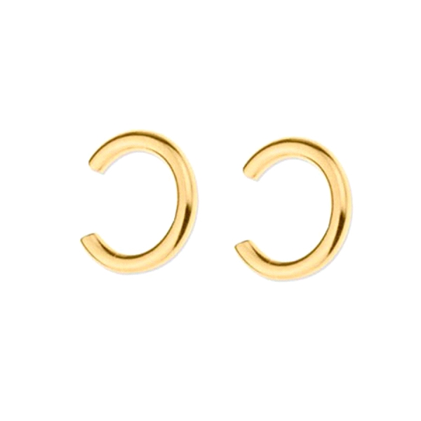 EAR CUFF PLATA 1ª LEY CHAPADO AMARILLO
