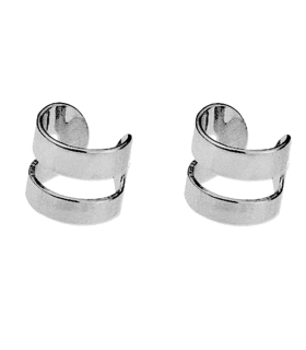 EAR CUFF PLATA 1ª LEY RODIADA 8 MM