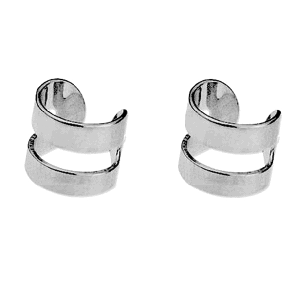 EAR CUFF PLATA 1ª LEY RODIADA 8 MM