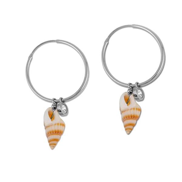 PENDIENTE AROS PLATA 1ª LEY CARACOLA 25