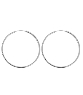 PENDIENTE CRIOLLA PLATA 1ª LEY 2 X 44 MM