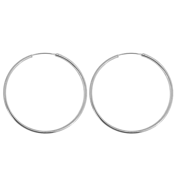 PENDIENTE CRIOLLA PLATA 1ª LEY 2 X 44 MM