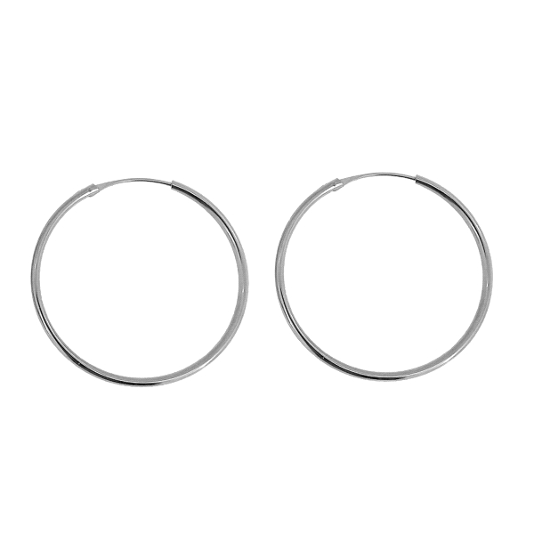 PENDIENTES AROS PLATA PRIMERA LEY 2 X 37