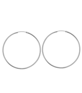 PENDIENTE CRIOLLA PLATA 1ª LEY 2 X 48 MM