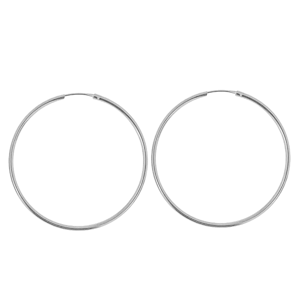 PENDIENTE CRIOLLA PLATA 1ª LEY 2 X 48 MM