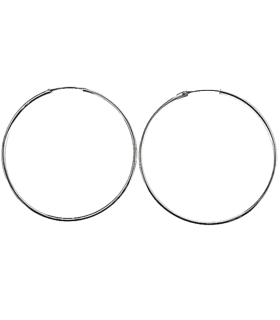 PENDIENTES AROS PLATA PRIMERA LEY 2 X 64