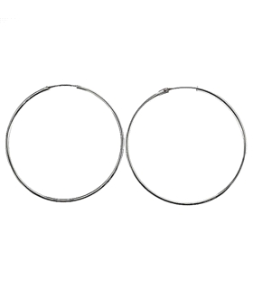 PENDIENTE CRIOLLA PLATA 1ª LEY 2 X 52 MM