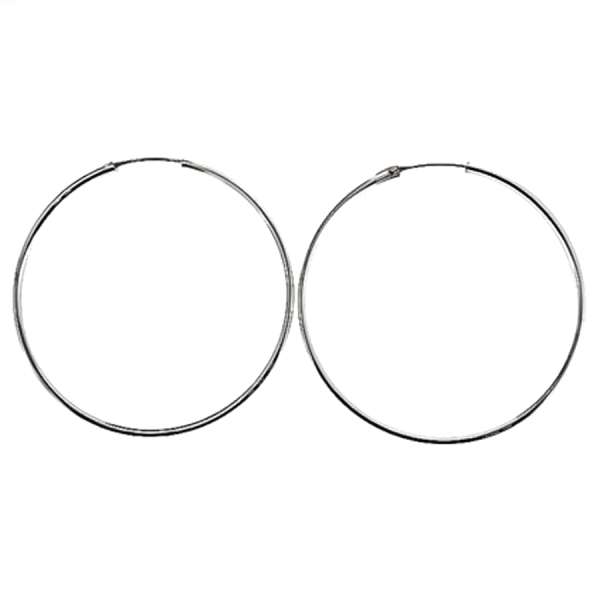 PENDIENTE CRIOLLA PLATA 1ª LEY 2 X 52 MM