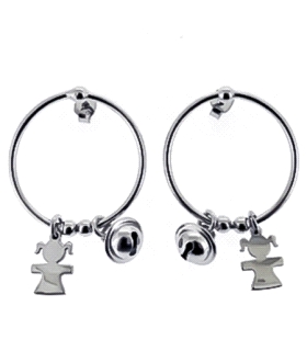 PENDIENTE AROS NIÑA PLATA 1ª LEY 23X1,5