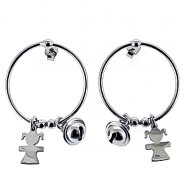 PENDIENTE AROS NIÑA PLATA 1ª LEY 23X1,5