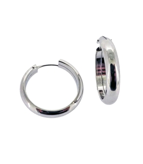 PENDIENTE AROS PLATA 1ª LEY 30 X 5 MM