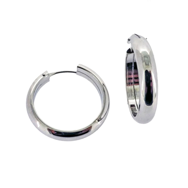 PENDIENTE AROS PLATA 1ª LEY 30 X 5 MM