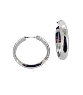PENDIENTE AROS PLATA 1ª LEY RODIADOS