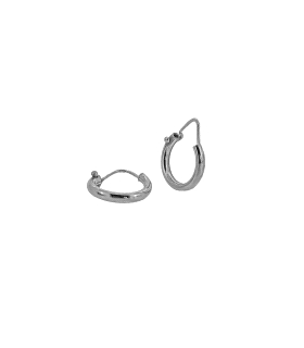 PENDIENTE CRIOLLA PLATA 1ª LEY 2 X 14 MM