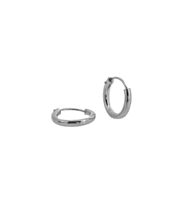 PENDIENTE CRIOLLA PLATA 1ª LEY 2 X 14 MM