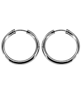 PENDIENTE CRIOLLA PLATA 1ª LEY 2 X 23 MM