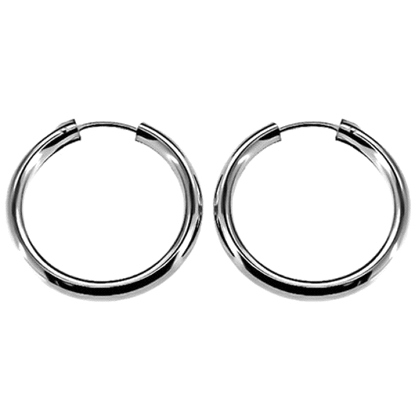 PENDIENTE CRIOLLA PLATA 1ª LEY 2 X 23 MM
