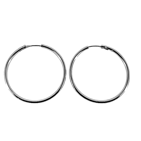 PENDIENTES AROS PLATA 1ª LEY 2 X 28 EXTE