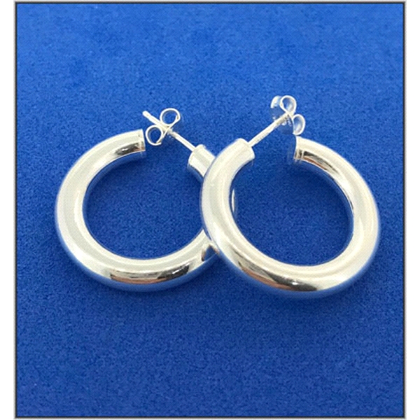 PENDIENTE CRIOLLA PLATA 1ª LEY 4 X 23 MM
