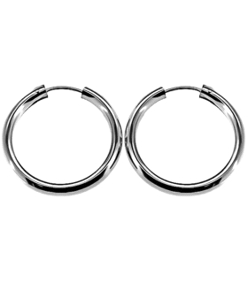 PENDIENTE CRIOLLA PLATA 1ª LEY 2 X 26 MM