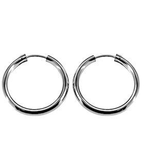 PENDIENTE CRIOLLA PLATA 1ª LEY 2 X 22 MM