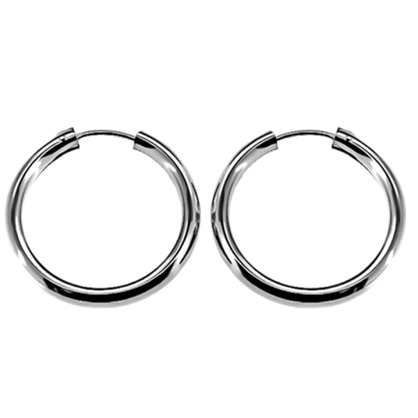 PENDIENTE CRIOLLA PLATA 1ª LEY 2 X 22 MM