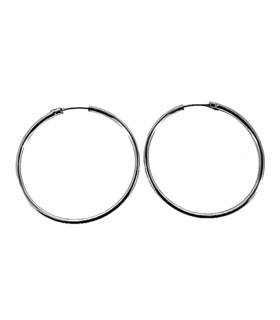 PENDIENTES AROS PLATA 1ª LEY 1,50 X 28