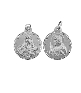 COLGANTE MEDALLA ESCAPULARIO PLATA 1ª LE
