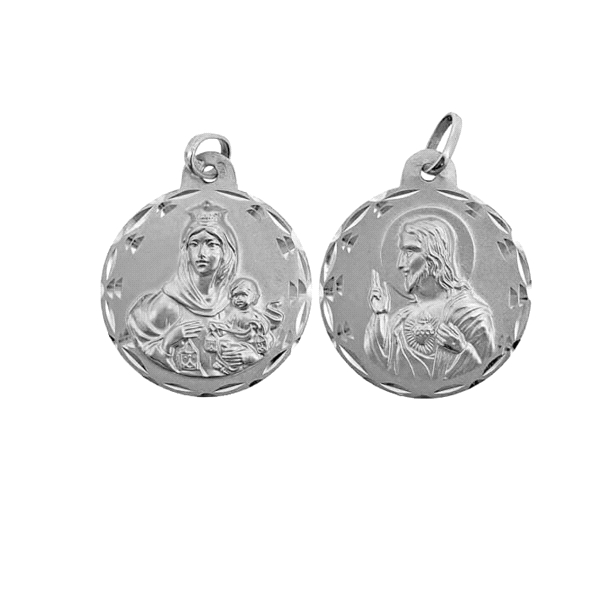 COLGANTE MEDALLA ESCAPULARIO PLATA 1ª LE