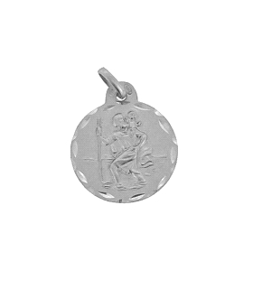 MEDALLA SAN CRISTOBAL PLATA 1ª LEY 17 MM