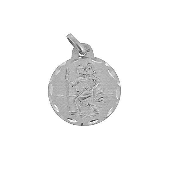 MEDALLA SAN CRISTOBAL PLATA 1ª LEY 17 MM