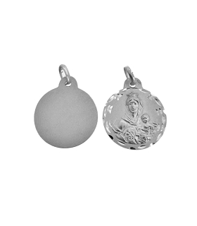 COLGANTE MEDALLA VIRGEN DEL CARMEN PLATA