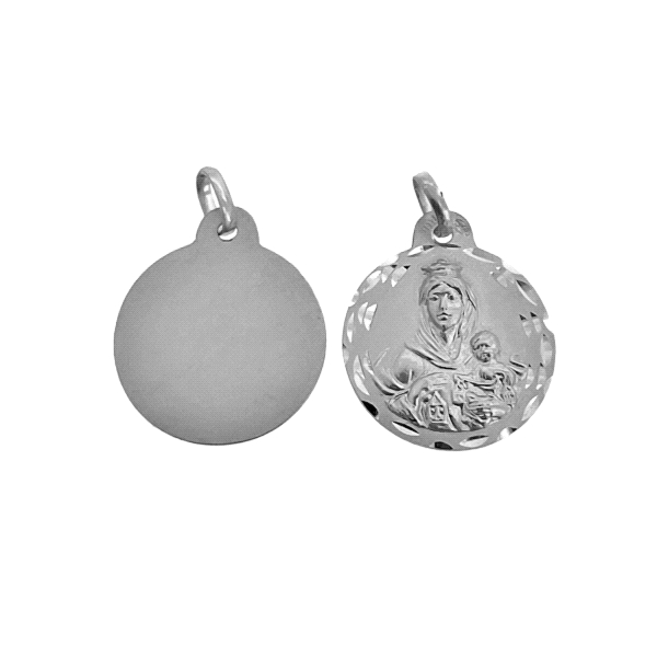 COLGANTE MEDALLA VIRGEN DEL CARMEN PLATA