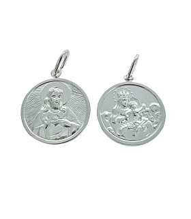 COLGANTE MEDALLA ESCAPULARIO PLATA 1ª LE