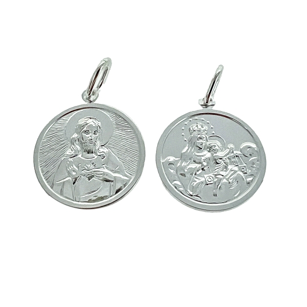 COLGANTE MEDALLA ESCAPULARIO PLATA 1ª LE