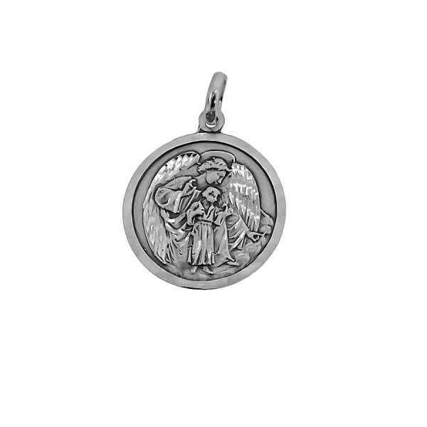 MEDALLA ANGEL GUARDA PLATA 1ª LEY 19.50M