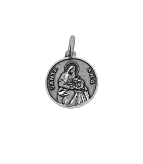 MEDALLA SANTA ANA PLATA 1ª LEY 18 MM